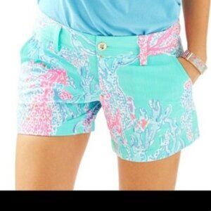 LILLY PULITZER CALLAHAN SHORTS SIZE 6 MINTY‎ FRESH PRINT
